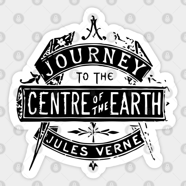 Jules Verne, Journey to the centre of the earth Sticker by chillstudio